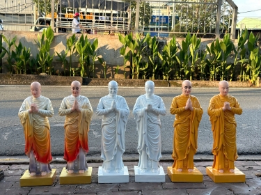 Bộ Tượng A Nan và Ca Diếp Composite: Hai Đại Đệ Tử Phụ Tá Đức Phật Bổn Sư