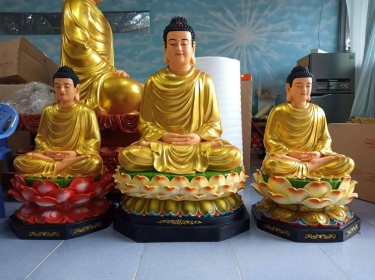 Quy trình làm Tượng Phật Composite tại xưởng Hoàng Phi: Từ khâu điêu khắc đến hoàn thiện sơn màu