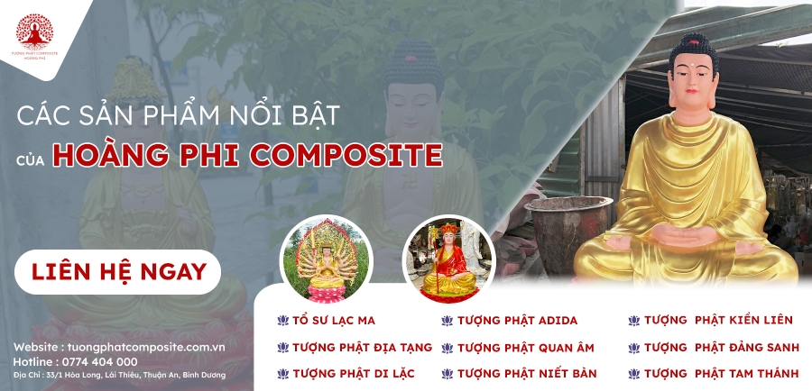 TƯỢNG PHẬT COMPOSITE - TƯỢNG PHẬT HOÀNG PHI