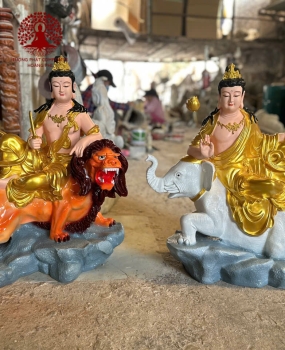 Tượng Phật  Văn Thù Phổ Hiền 04