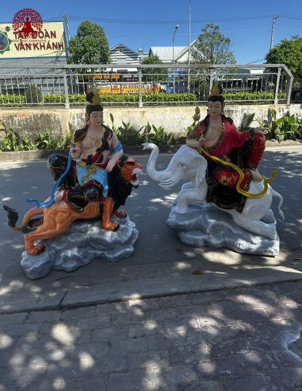 Tượng Phật Văn Thù Phổ Hiền 05