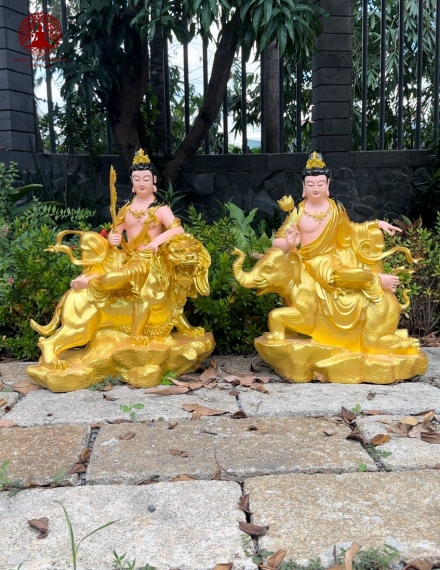 Tượng Phật Văn Thù Phổ Hiền 02